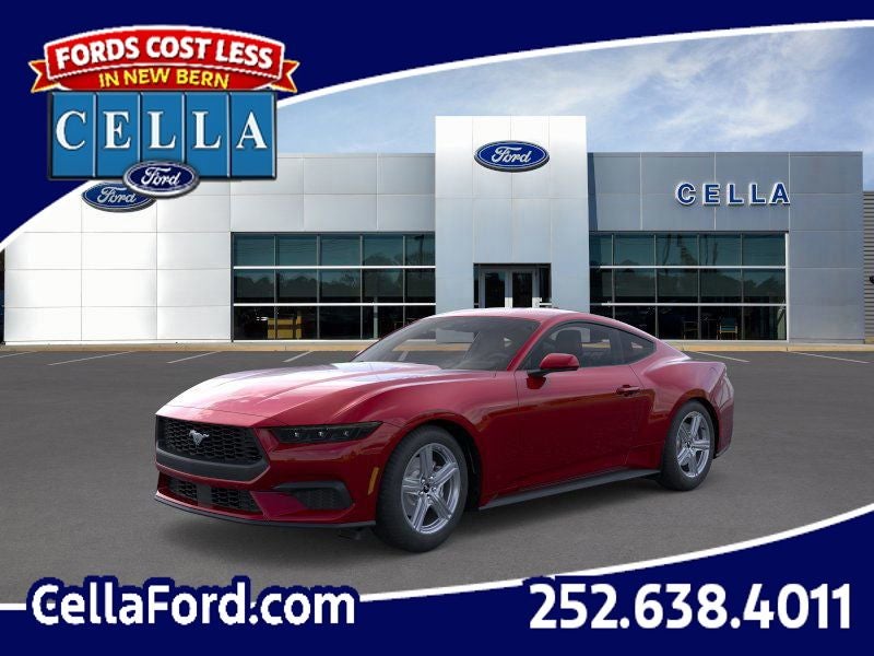 2026 Ford Mustang EcoBoost Fastback in Molten Magenta Metallic Tinted Clearcoat — front three-quarter view