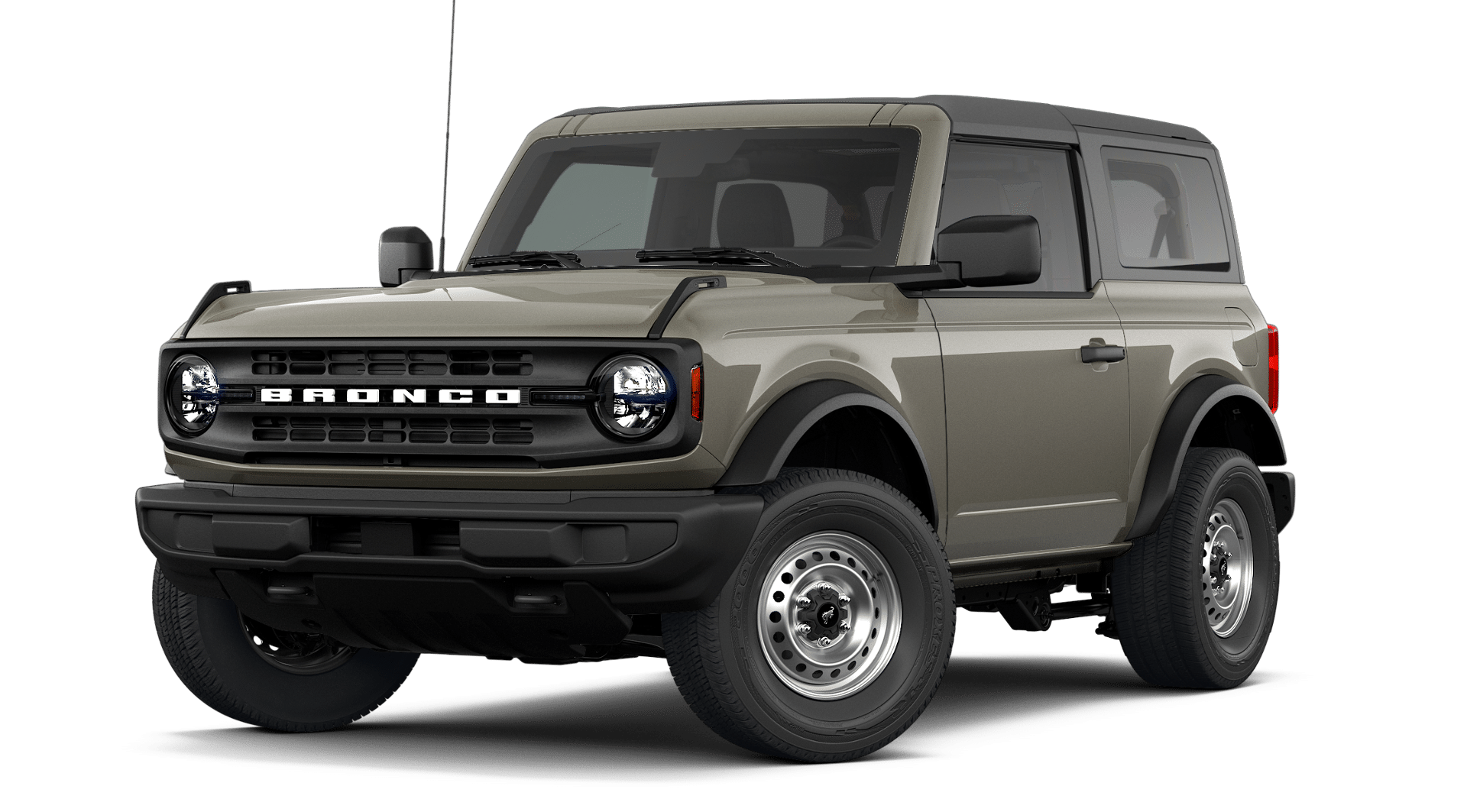 2026 Ford Bronco Base in Marsh Gray — front three-quarter view