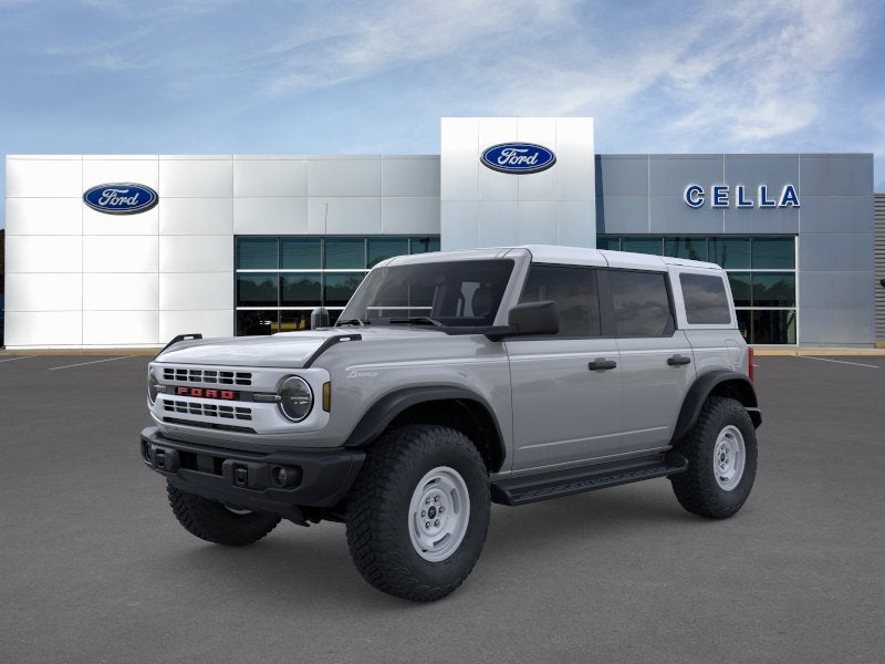 2026 Ford Bronco Heritage Edition in Avalanche Gray — front three-quarter view