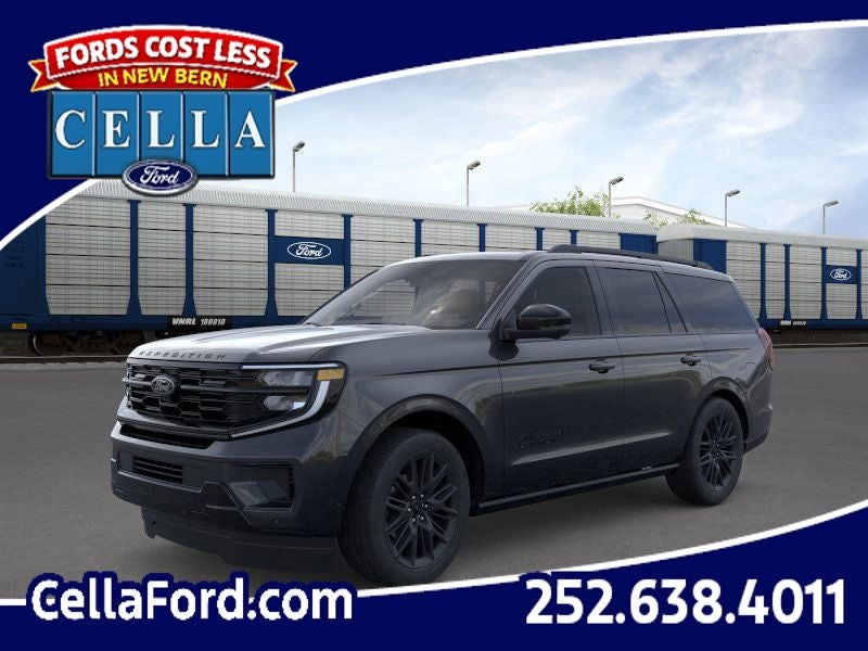 2026 Ford Expedition Platinum in Dark Matter Gray Metallic — front three-quarter view