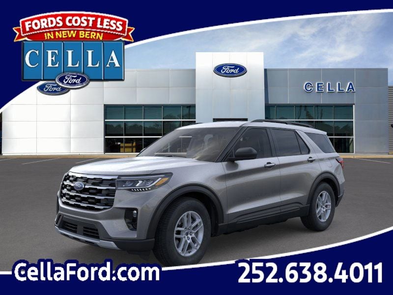 2026 Ford Explorer Active in Carbonized Gray Metallic — front three-quarter view