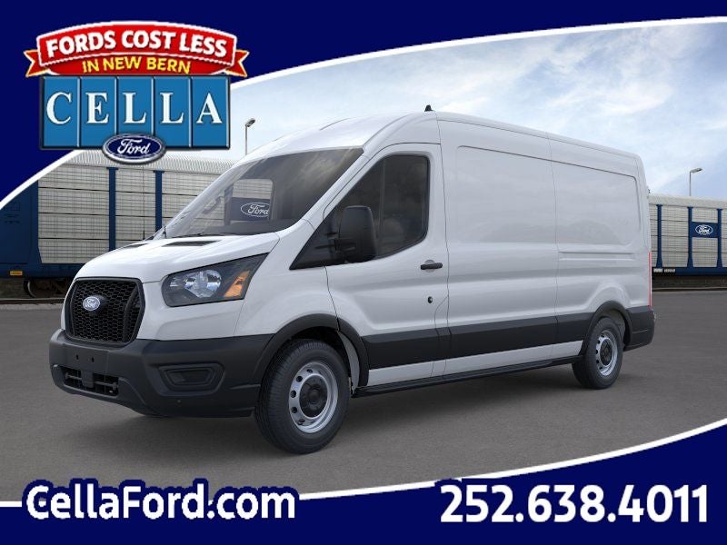 2026 Ford Transit Commercial Cargo Van in Oxford White — front three-quarter view