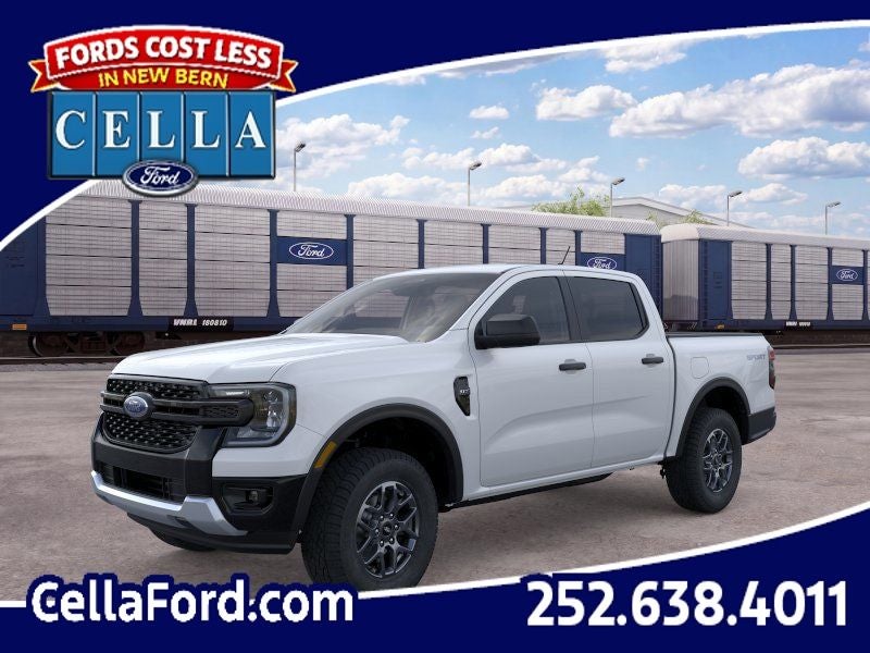 2026 Ford Ranger XLT in Oxford White — front three-quarter view