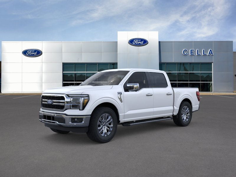 2026 Ford F-150 Lariat in Star White Metallic Tri-Coat — front three-quarter view