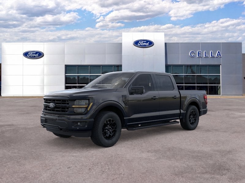 2026 Ford F-150 XLT in Agate Black Metallic — front three-quarter view