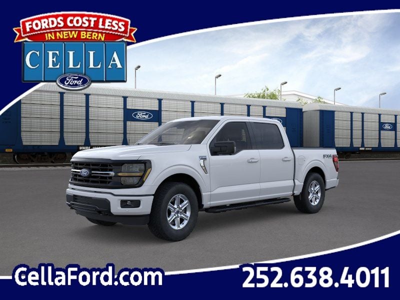 2026 Ford F-150 XLT in Oxford White — front three-quarter view