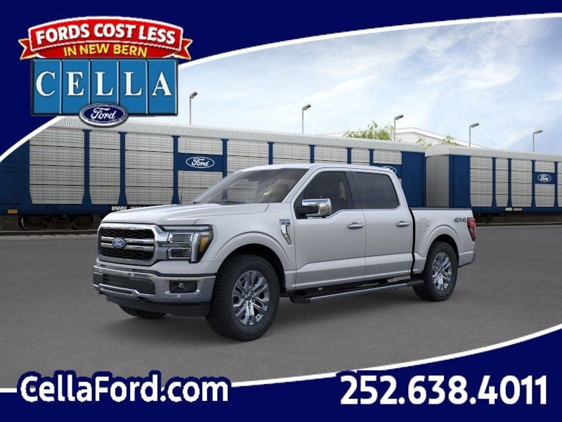 2026 Ford F-150 Lariat in Iconic Silver Metallic — front three-quarter view
