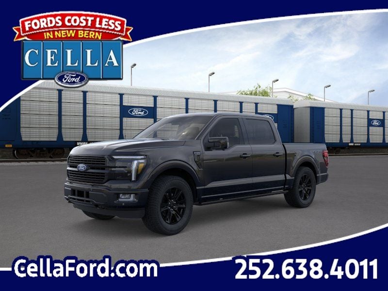2026 Ford F-150 Platinum in Agate Black Metallic — front three-quarter view
