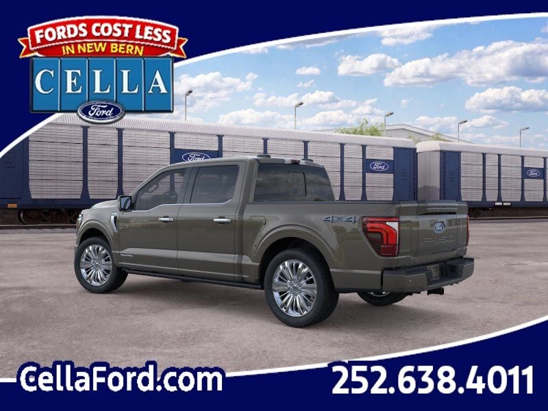 2026 Ford F-150 Platinum in Marsh Gray — front three-quarter view