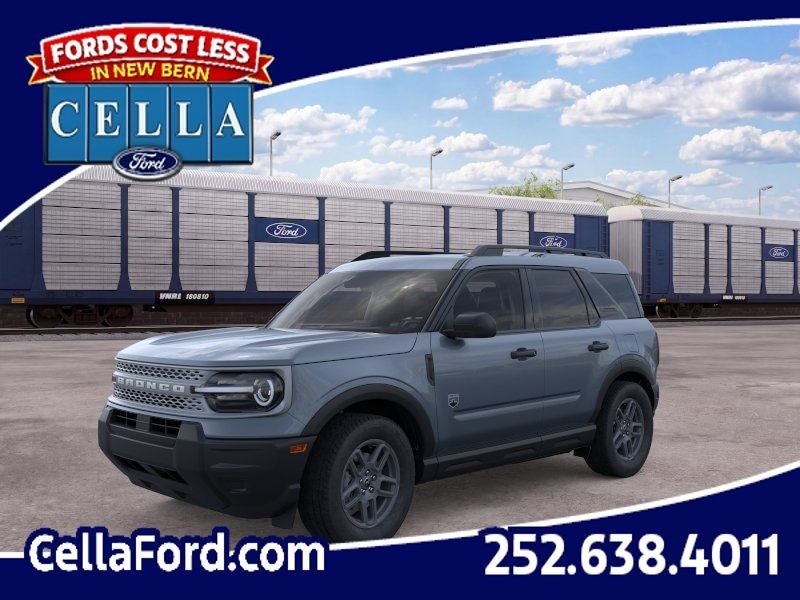 2026 Ford Bronco Sport Big Bend in Azure Gray Metallic Tri-Coat — front three-quarter view