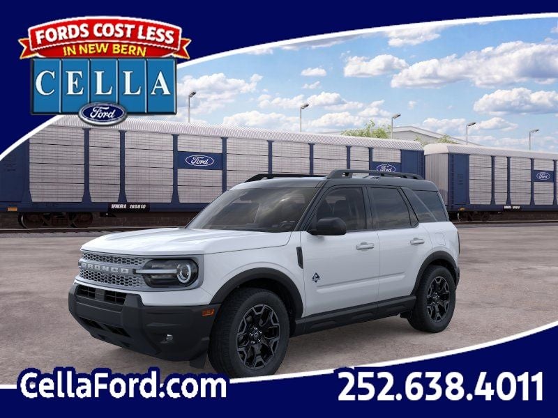 2026 Ford Bronco Sport Outer Banks in Oxford White — front three-quarter view