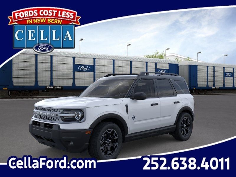 2026 Ford Bronco Sport Outer Banks in Oxford White — front three-quarter view