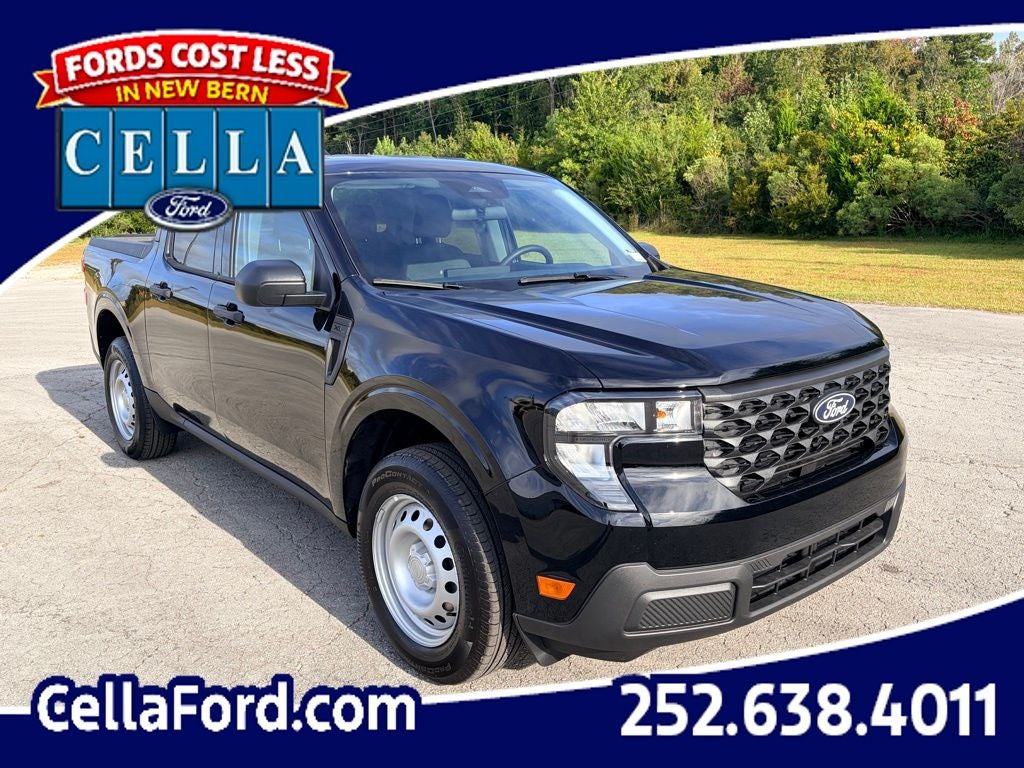 2025 Ford Maverick XL in Shadow Black — front three-quarter view