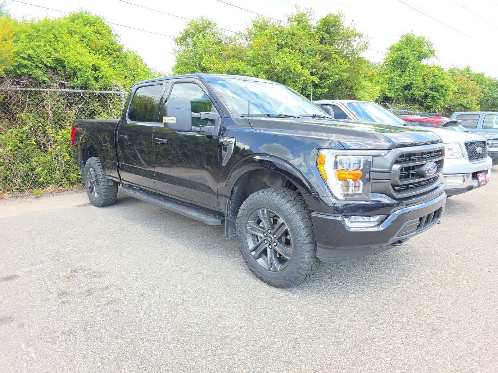 2023 Ford F-150 XL in Agate Black Metallic — front three-quarter view