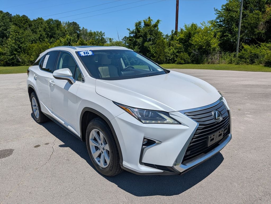 2016 Lexus RX 350 in White Pearl — front three-quarter view