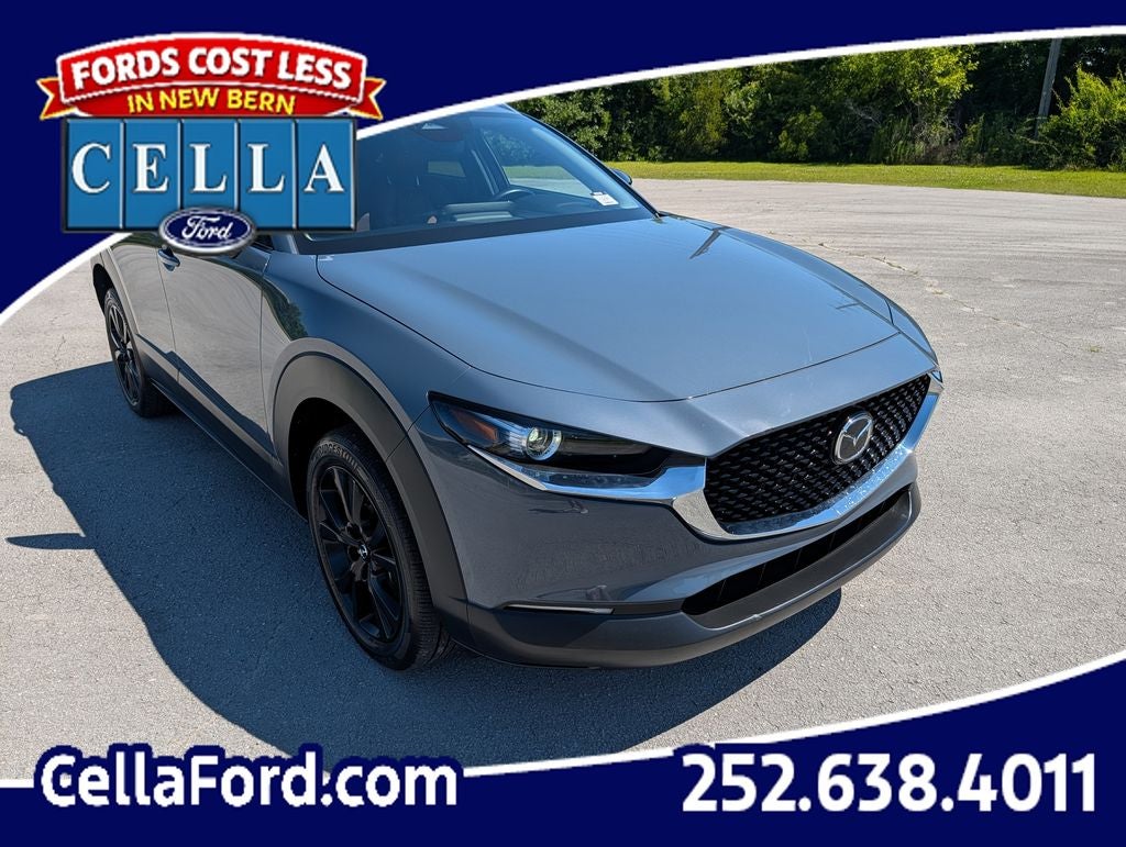 2025 Mazda Mazda CX-30 2.5 S Carbon Edition in Polymetal Gray Metallic — front three-quarter view